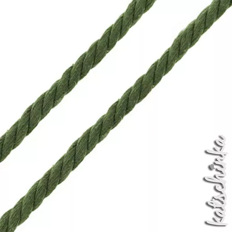 Gedrehte #Kordel rund 10 mm army