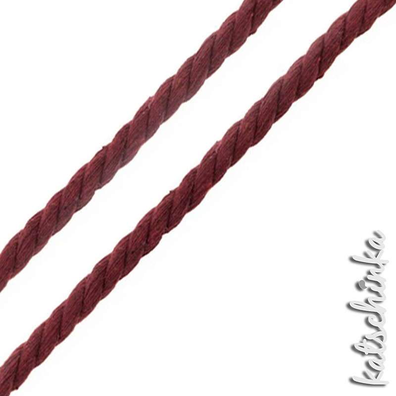Gedrehte #Kordel rund 10 mm bordeaux