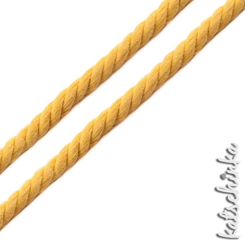 Gedrehte #Kordel rund 10 mm gelb