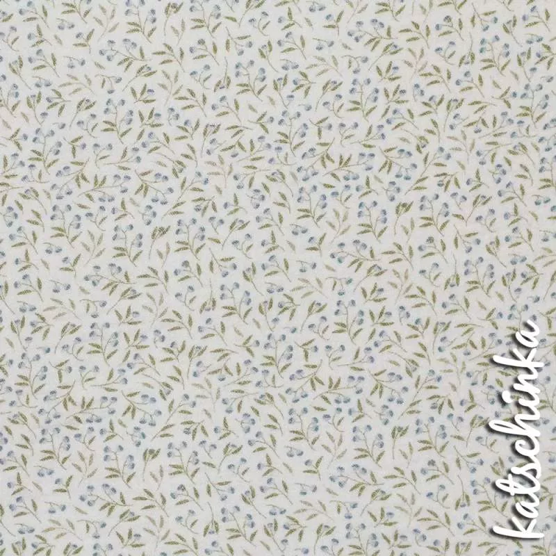 Musselin - Blaubeerpflanze 4664 | 100% Baumwolle | Musselinstoff | Double Gauze | Musselintuch