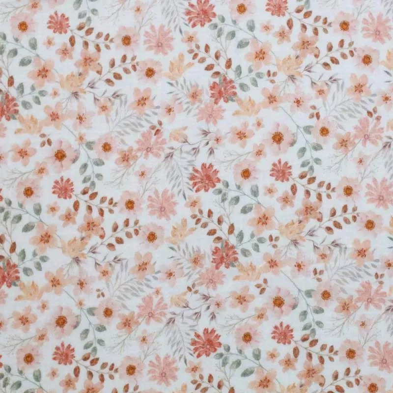 Musselin Pastell Blume peach 322