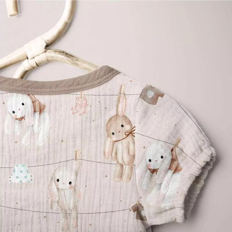 Musselin Hanging Bunny | 100% Baumwolle | Musselinstoff | Double Gauze | Musselintuch