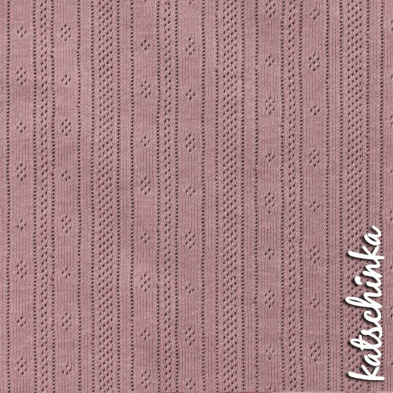 Pointelle Feinstrick Jersey altrosa 1609 | Meterware zum nähen