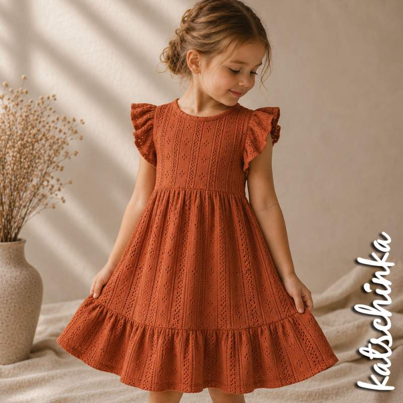 Pointelle Feinstrick Jersey cognac 1616 | Meterware zum nähen