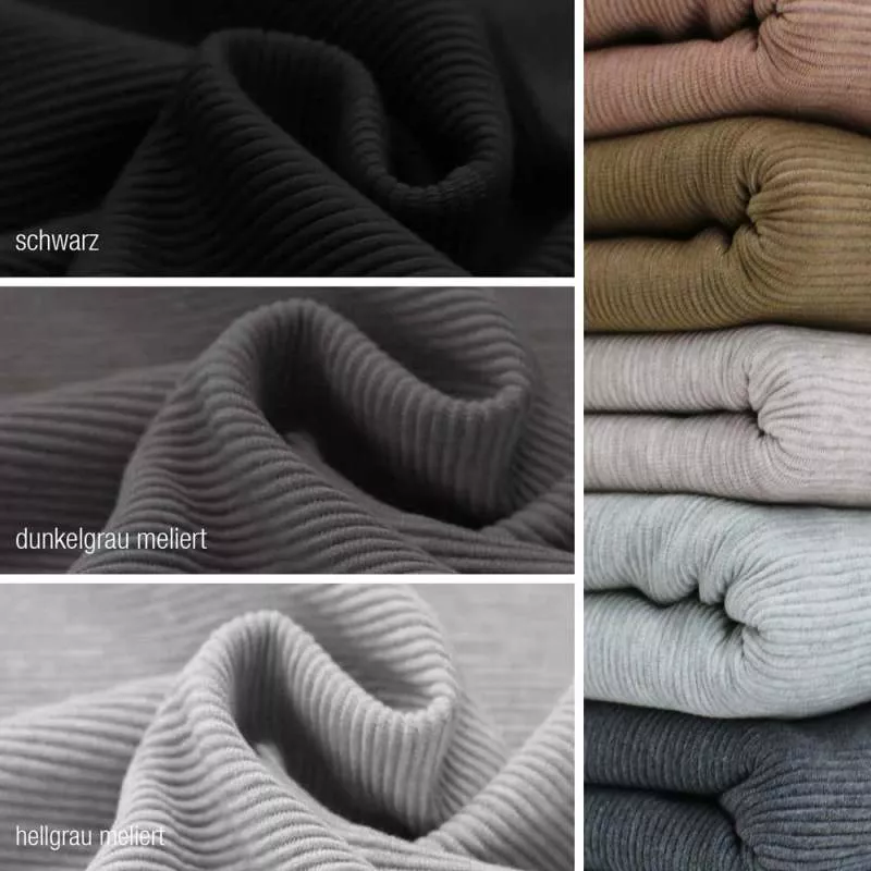 STOFFMUSTER - Rippjersey Ottoman