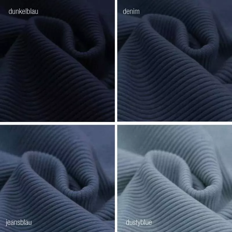 STOFFMUSTER - Rippjersey Ottoman