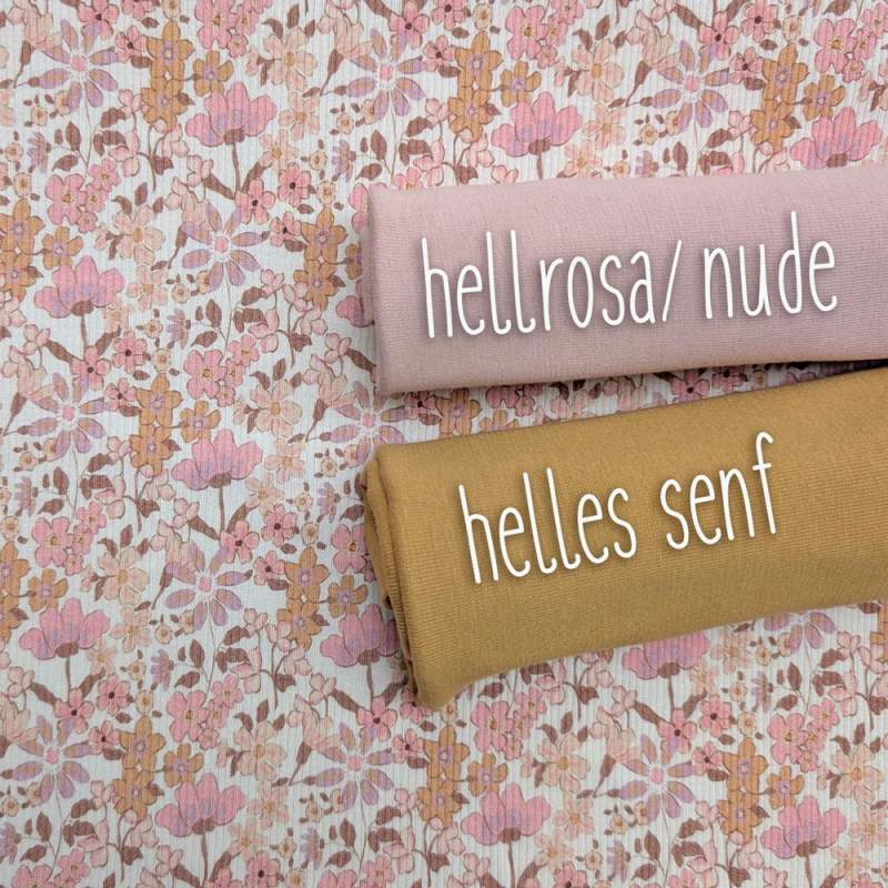 Ribjersey pastell Wiesenblume 7130 schmale Rippen