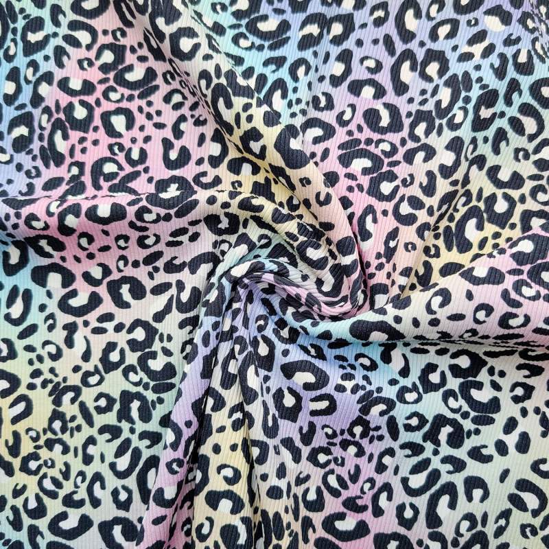 Ribjersey Leo Rainbow 0044 Rippjersey schmale Rippen