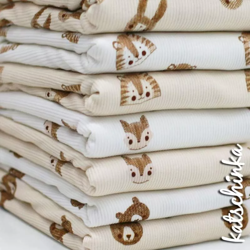 Ribjersey Skizze Kaninchen ecru 7110 schmale Rippen