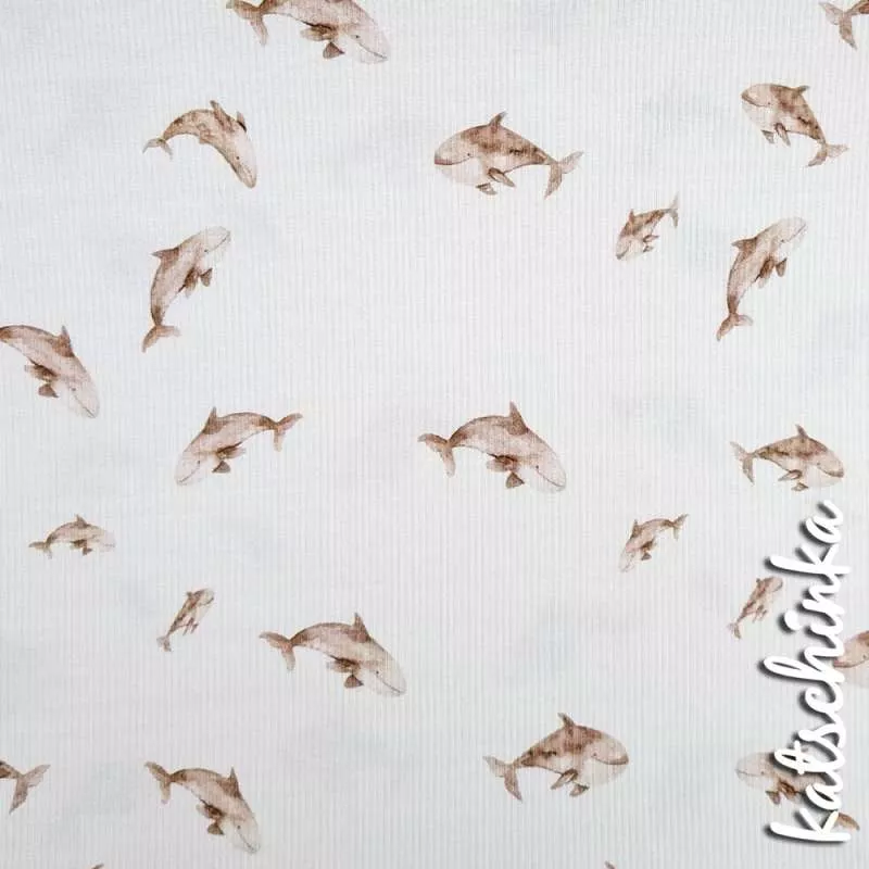 Ribjersey Orca Wale beige 7134 schmale Rippen
