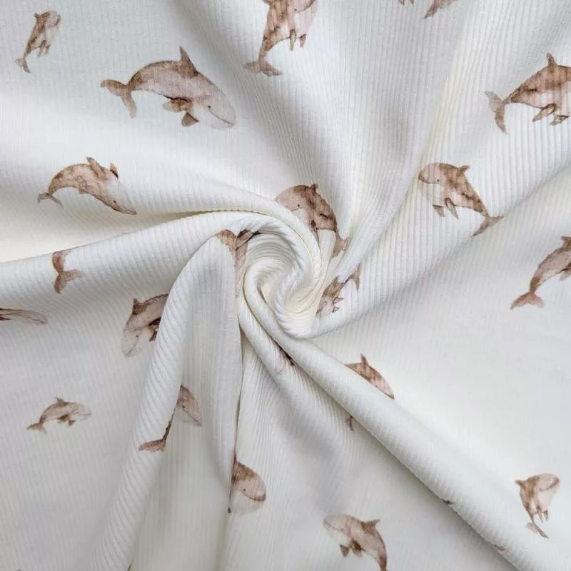 Ribjersey Orca Wale beige 7134 schmale Rippen
