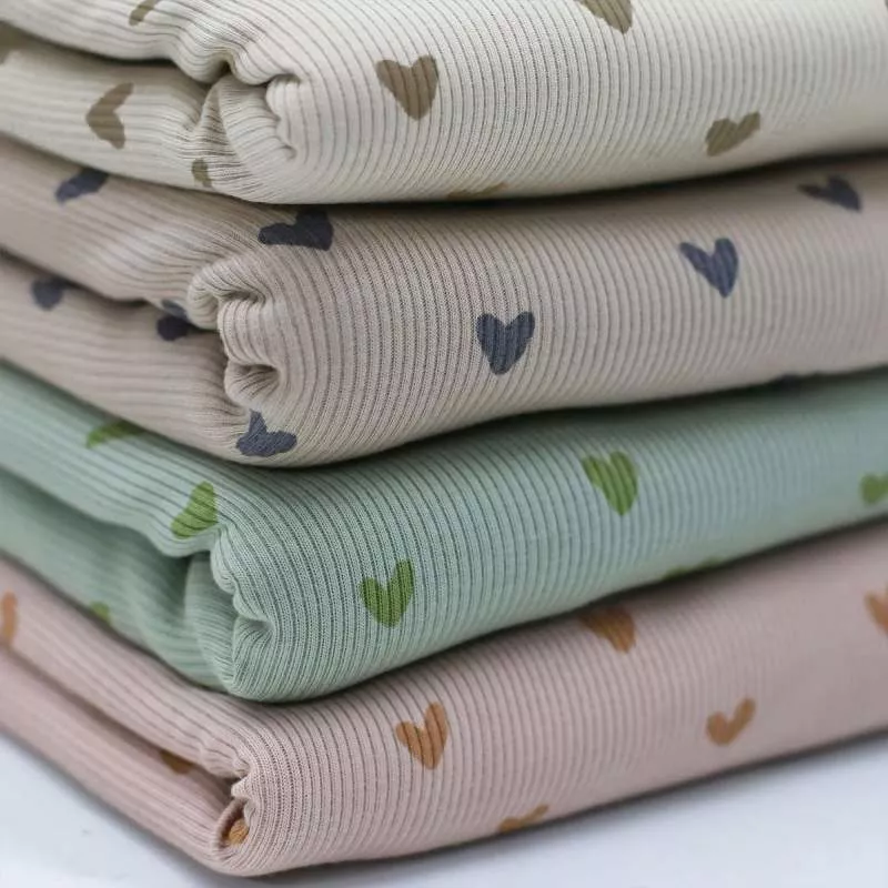Ribjersey Herzen helllbeige 0512 schmale Rippen