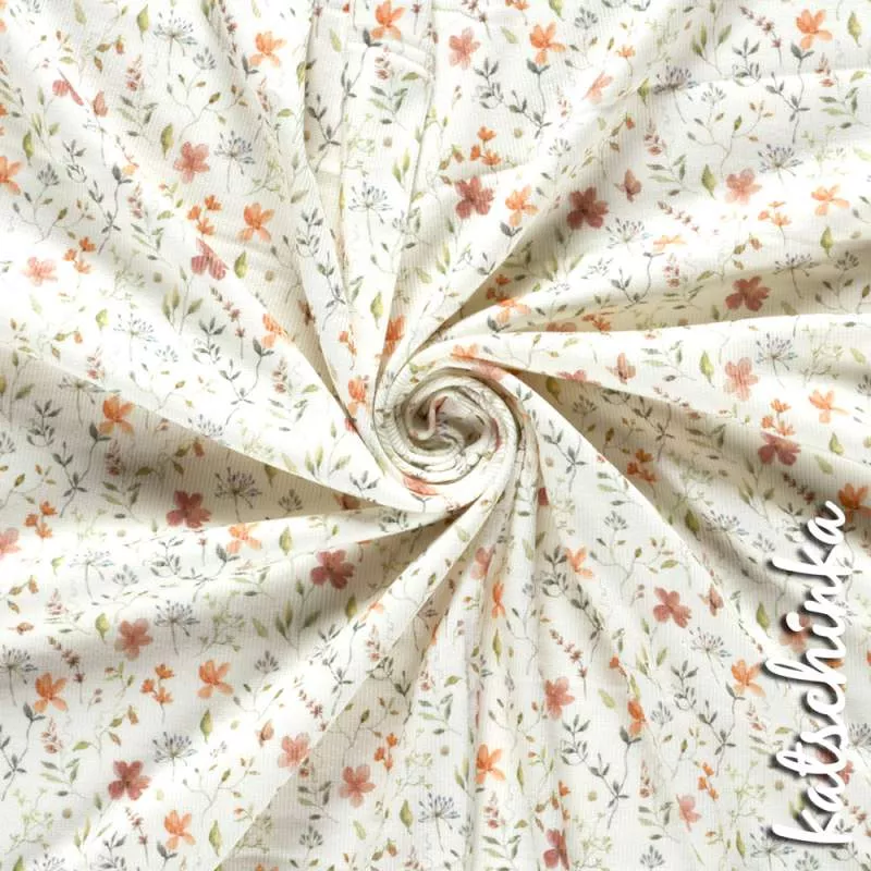 Ribjersey Blumenwiese 5504 schmale Rippen