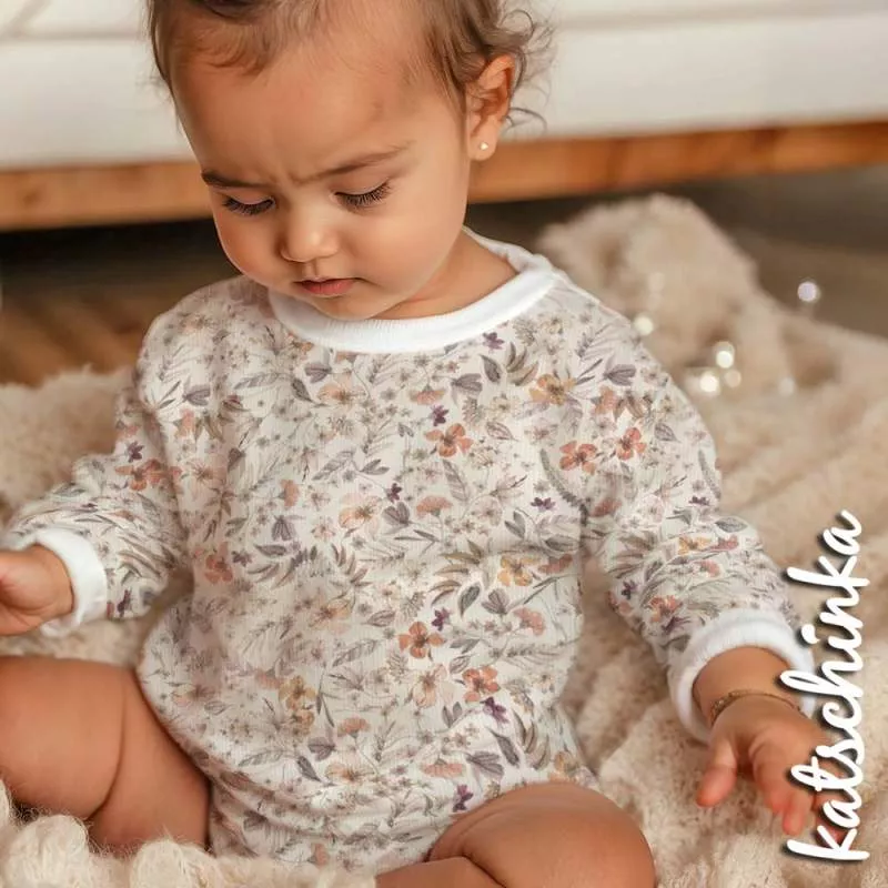 Ribjersey zarte Blumen 1726 schmale Rippen