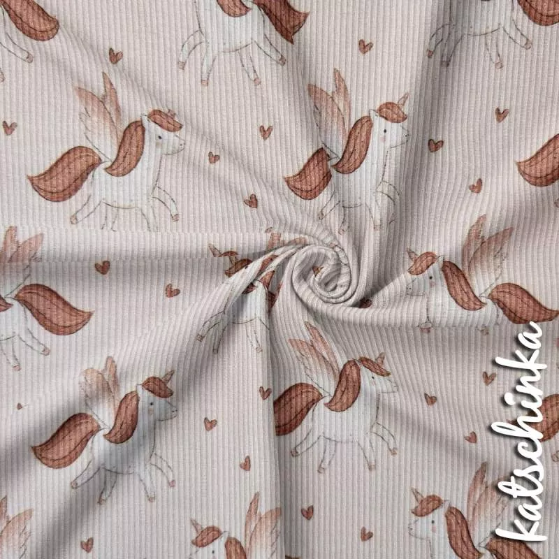 Ribjersey Fliegendes Einhorn 7145 schmale Rippen