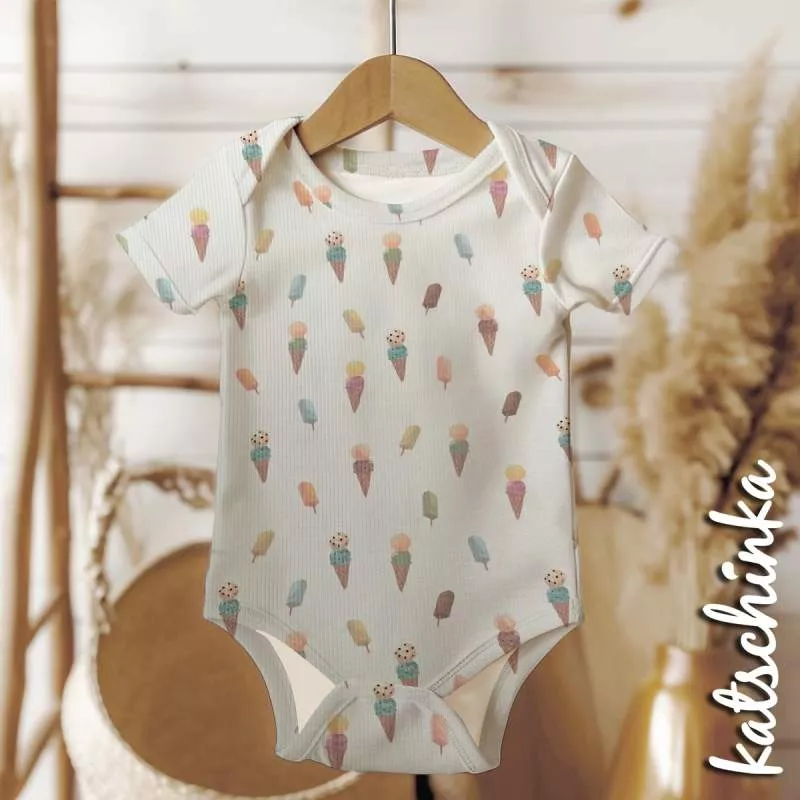 Kinderpullover aus Rippenjersey mit Motiv – weicher Ribjersey Stoff für Kinderkleidung in hellblau