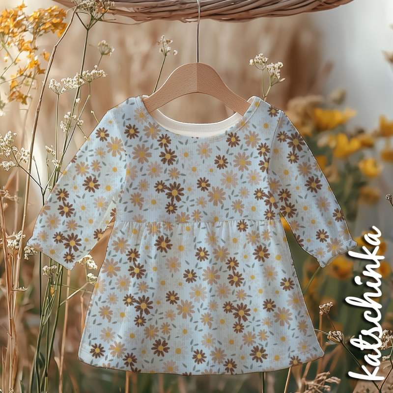 Kinderpullover aus Rippenjersey mit Motiv – weicher Ribjersey Stoff für Kinderkleidung in hellblau