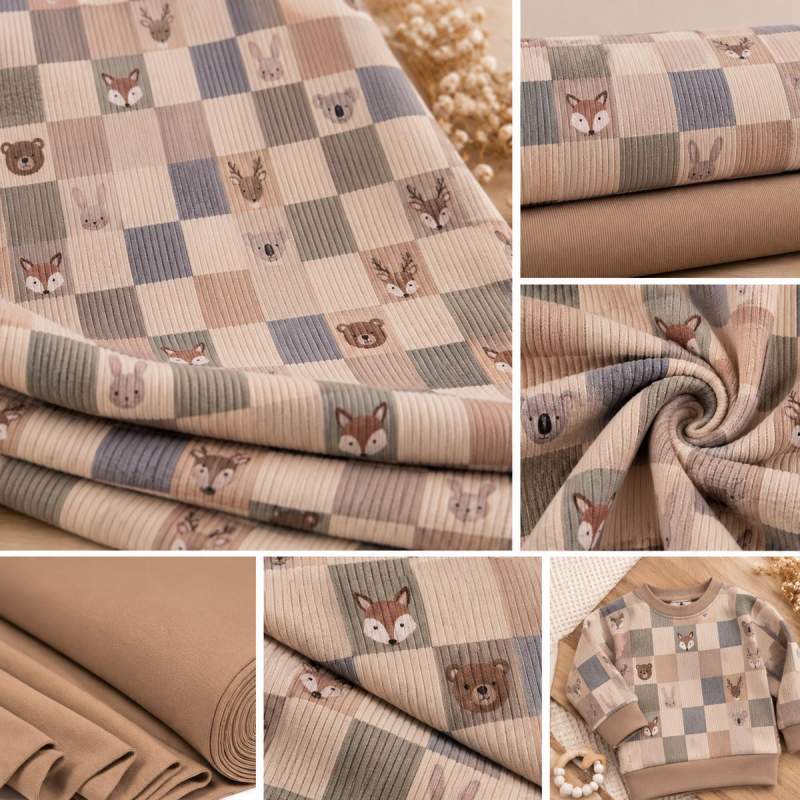 Ribjersey Tierblöcke bunt 7191 schmale Rippen