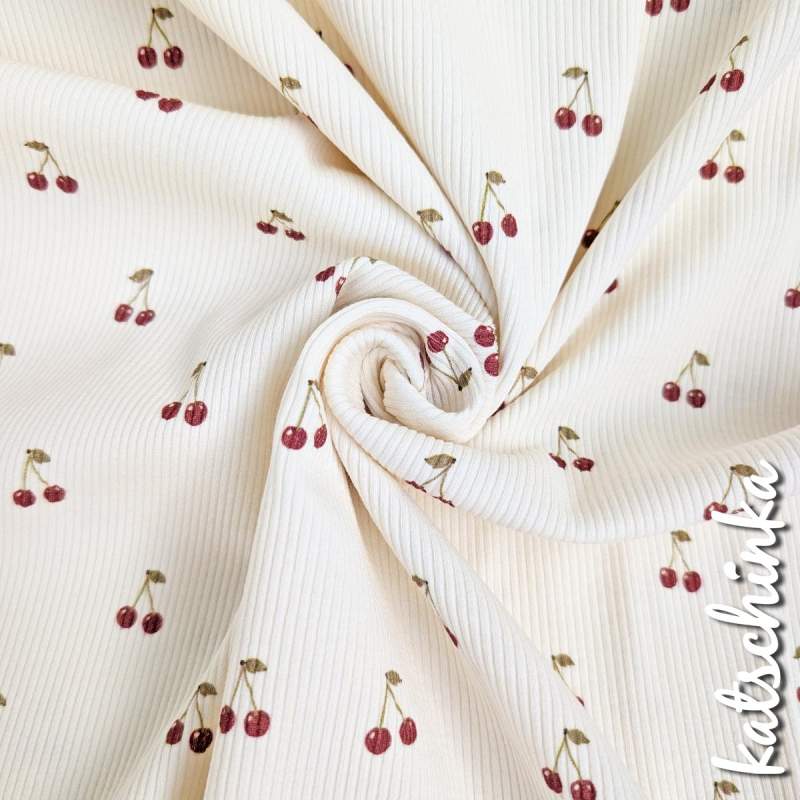 Ribjersey Fruchtgenuss Kirschen 7194 schmale Rippen