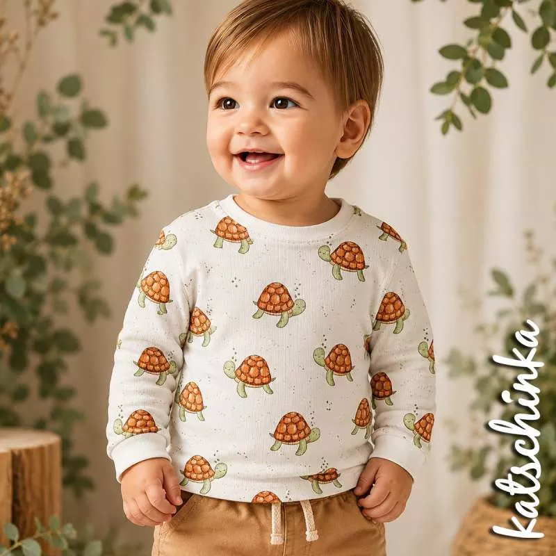 Ribjersey Happy Schildkröte 7171 schmale Rippen