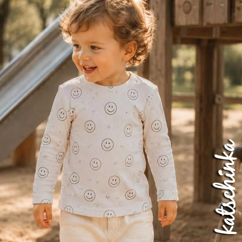 Ribjersey Smiley dunkelbeige 1015 schmale Rippen
