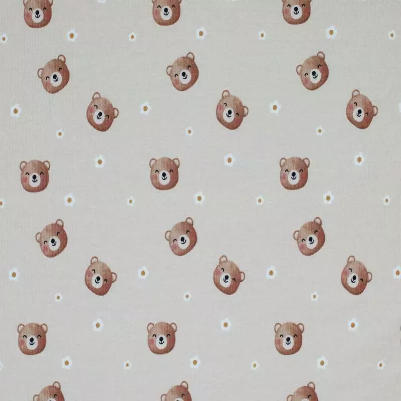 Ribjersey Bären beige 785 schmale Rippen