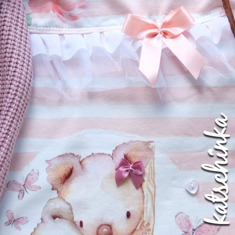 4er Set Schleifchen pink