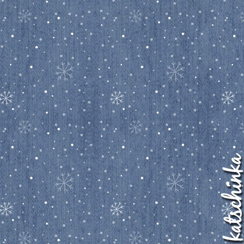 Bio Sommersweat #Schneeflöckchen jeansoptik