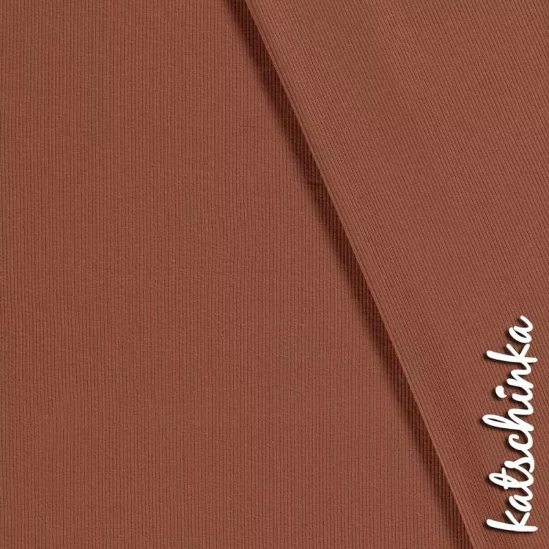 Soft Rippstrick Jersey schmale Rippe | Rippjersey | rosenholz 014