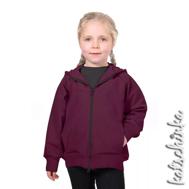 Softshell Stoff Meterware beere 938 | wasserabweisend, winddicht & warm | Outdoorstoff zum Nähen von Jacken & Softshell Hosen, Softshelloverall
