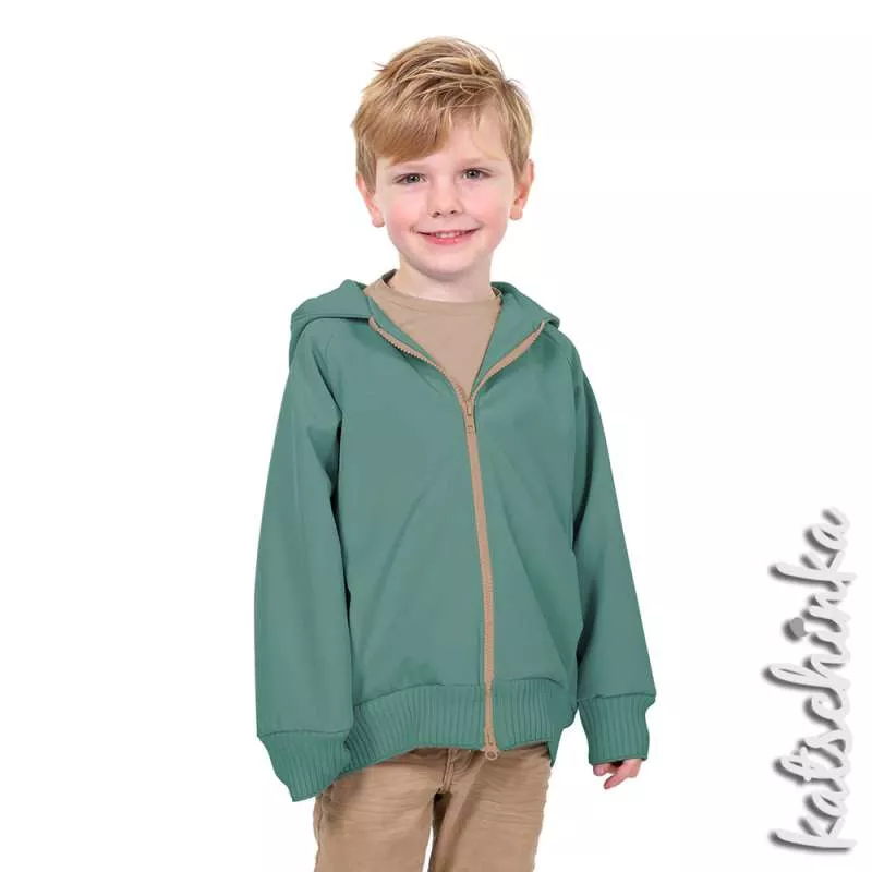 Softshell Stoff Meterware deep dusty mint 124 | wasserabweisend, winddicht & warm | Outdoorstoff zum Nähen von Jacken & Softshell Hosen, Softshelloverall