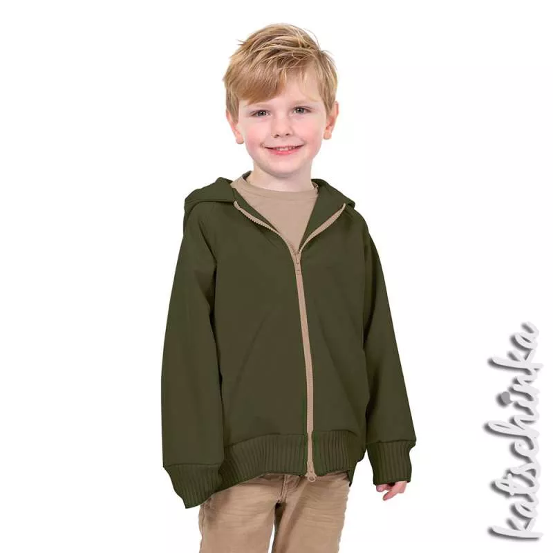 Softshell Stoff Meterware armee 027 | wasserabweisend, winddicht & warm | Outdoorstoff zum Nähen von Jacken & Softshell Hosen, Softshelloverall
