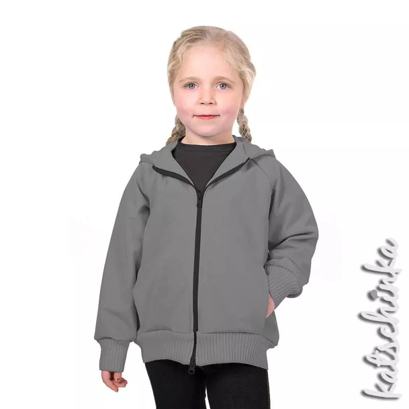 Softshell Stoff Meterware grau 164 | wasserabweisend, winddicht & warm | Outdoorstoff zum Nähen von Jacken & Softshell Hosen, Softshelloverall