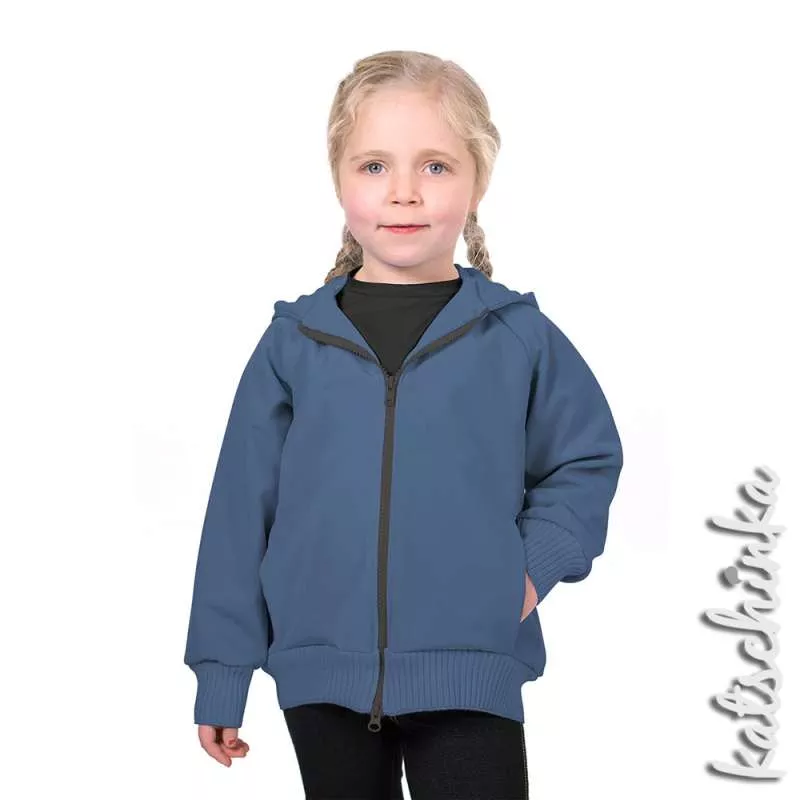 Softshell Stoff Meterware jeansblau 006 | wasserabweisend, winddicht & warm | Outdoorstoff zum Nähen von Jacken & Softshell Hosen, Softshelloverall