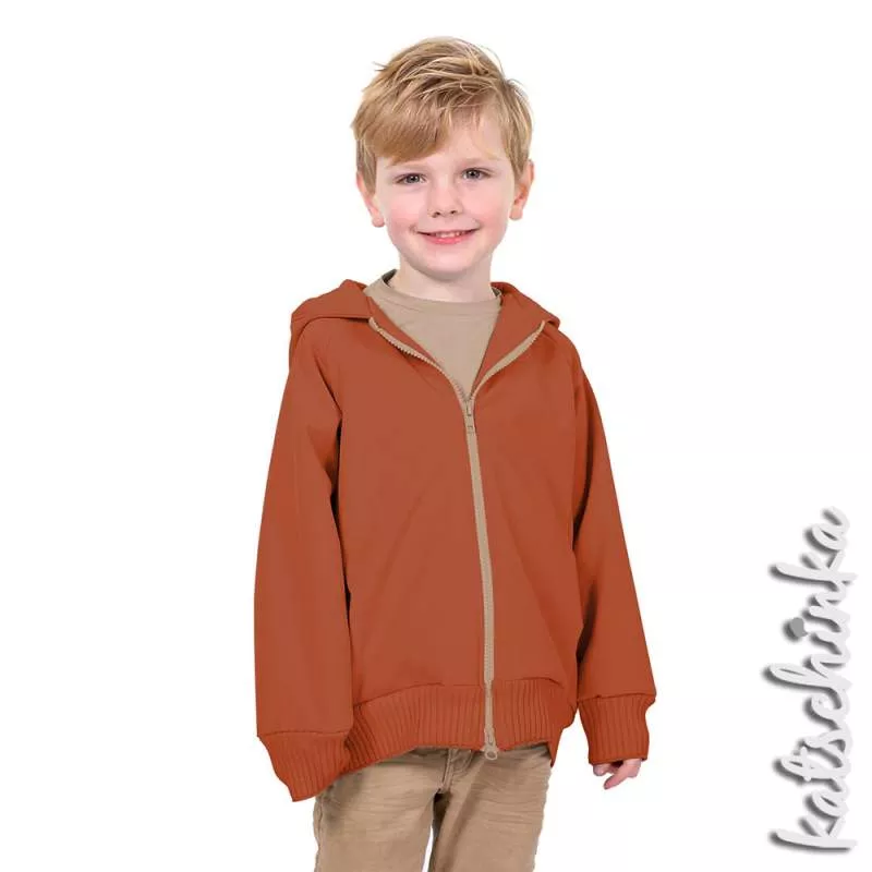 Softshell Stoff Meterware rost 056 | wasserabweisend, winddicht & warm | Outdoorstoff zum Nähen von Jacken & Softshell Hosen, Softshelloverall