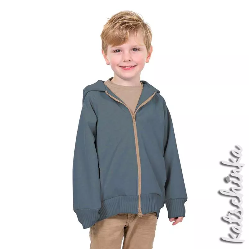 Softshell Stoff Meterware stahlblau 007 | wasserabweisend, winddicht & warm | Outdoorstoff zum Nähen von Jacken & Softshell Hosen, Softshelloverall