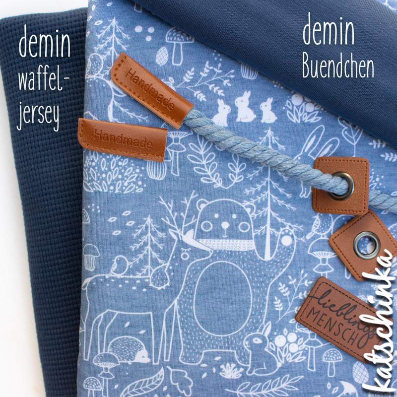 Bio Sommersweat - Waldfreunde denim