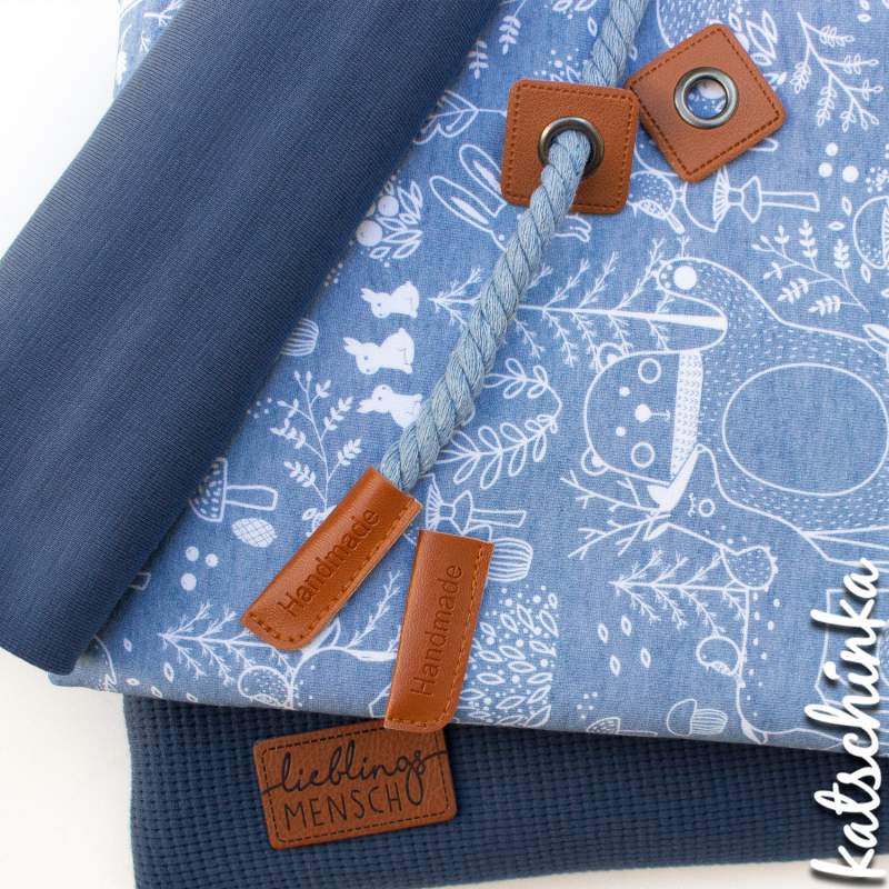 Bio Sommersweat - Waldfreunde denim
