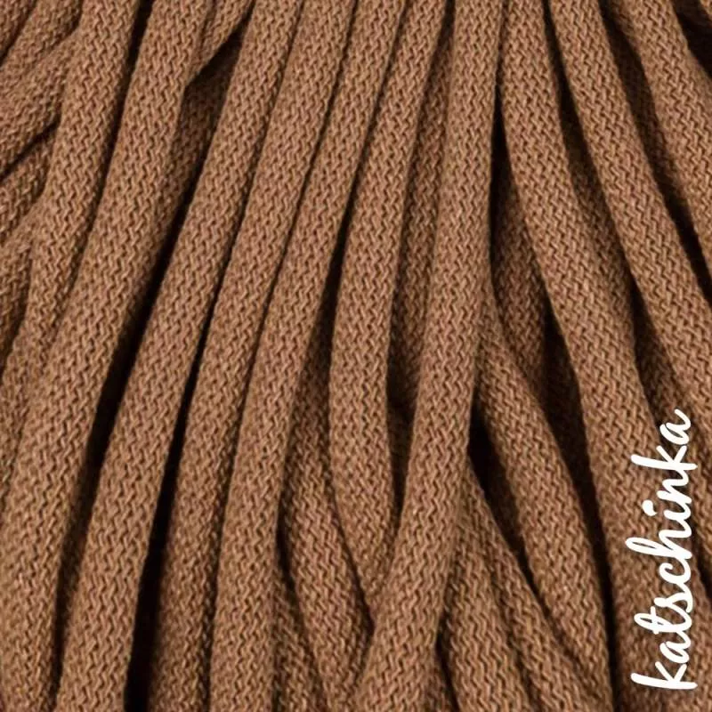Strickschlauch caramel Baumwollkordel 10mm für Hoodie