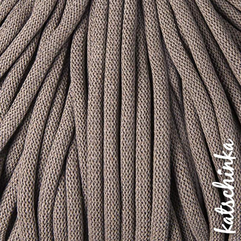 Strickschlauch coffee Baumwollkordel 10mm für Hoodie