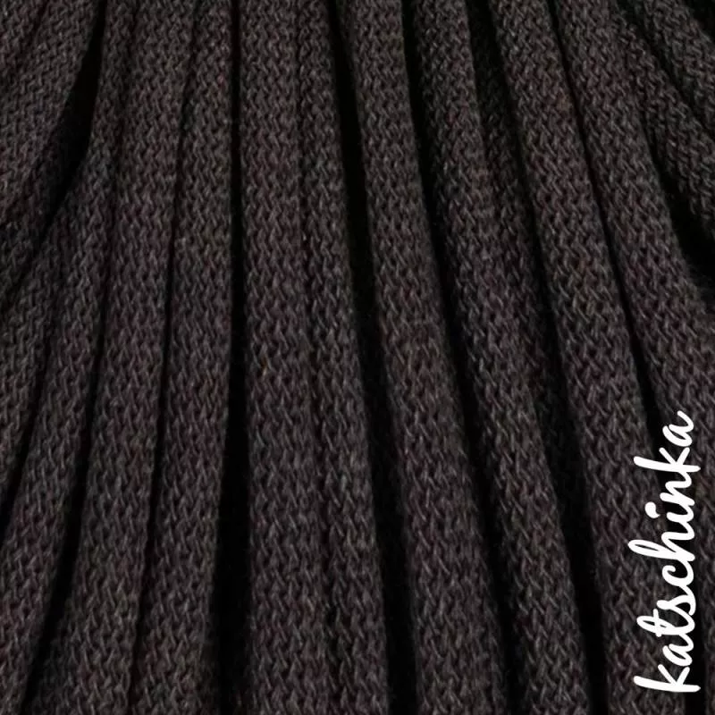Strickschlauch espresso Baumwollkordel 10mm für Hoodie