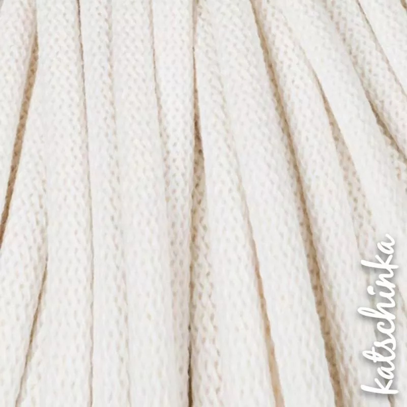 Strickschlauch ecru Baumwollkordel 10mm für Hoodie