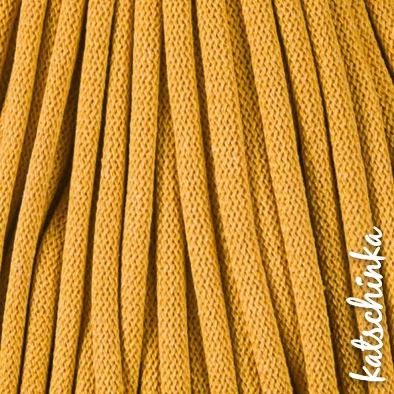 Strickschlauch mustard Baumwollkordel 10mm für Hoodie