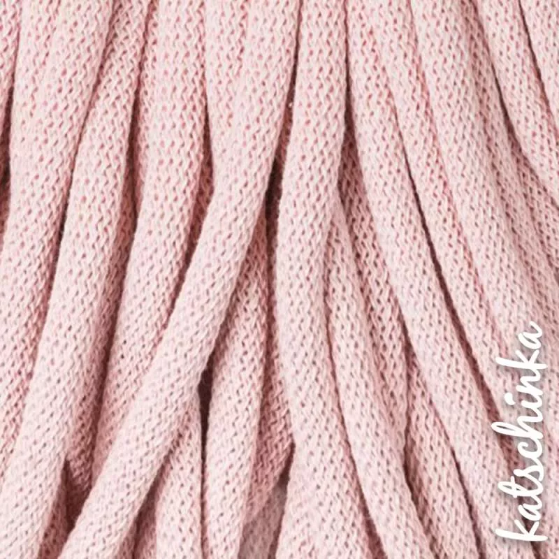 Strickschlauch pastell-pink Baumwollkordel 10mm für Hoodie