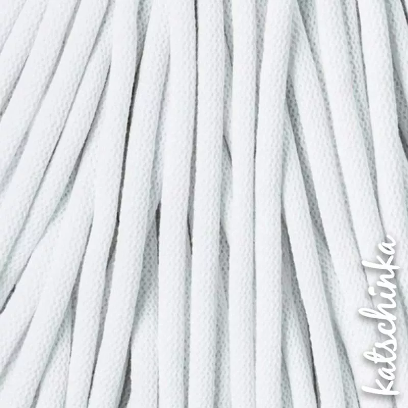 Strickschlauch weiss Baumwollkordel 10mm für Hoodie