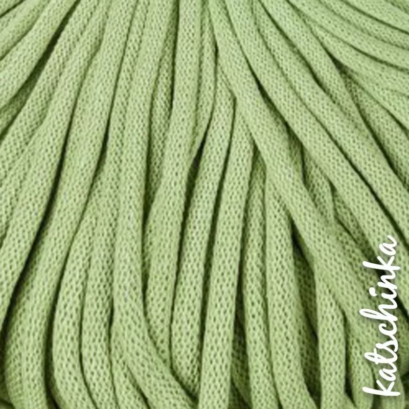 Strickschlauch matcha Baumwollkordel 10mm für Hoodie