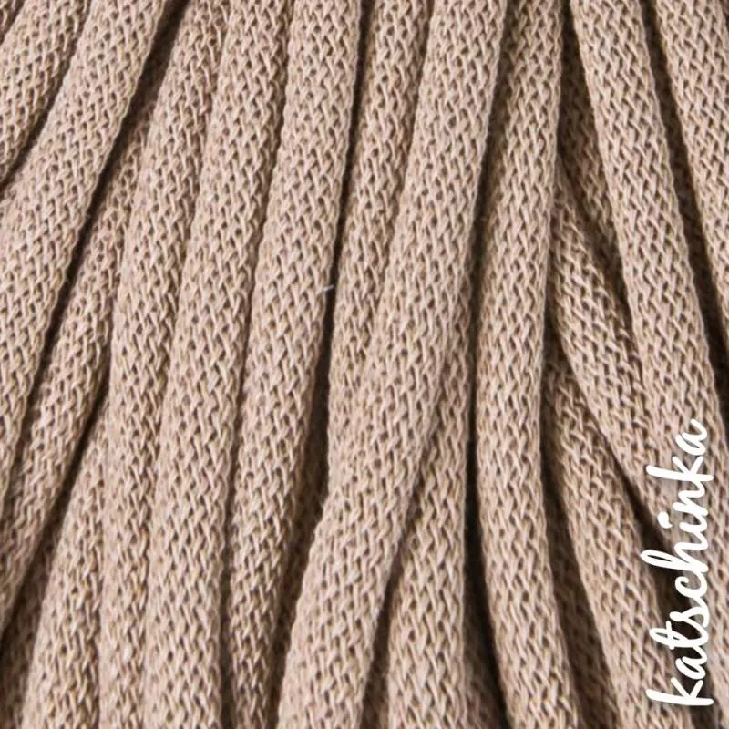 Strickschlauch sand Baumwollkordel 10mm für Hoodie