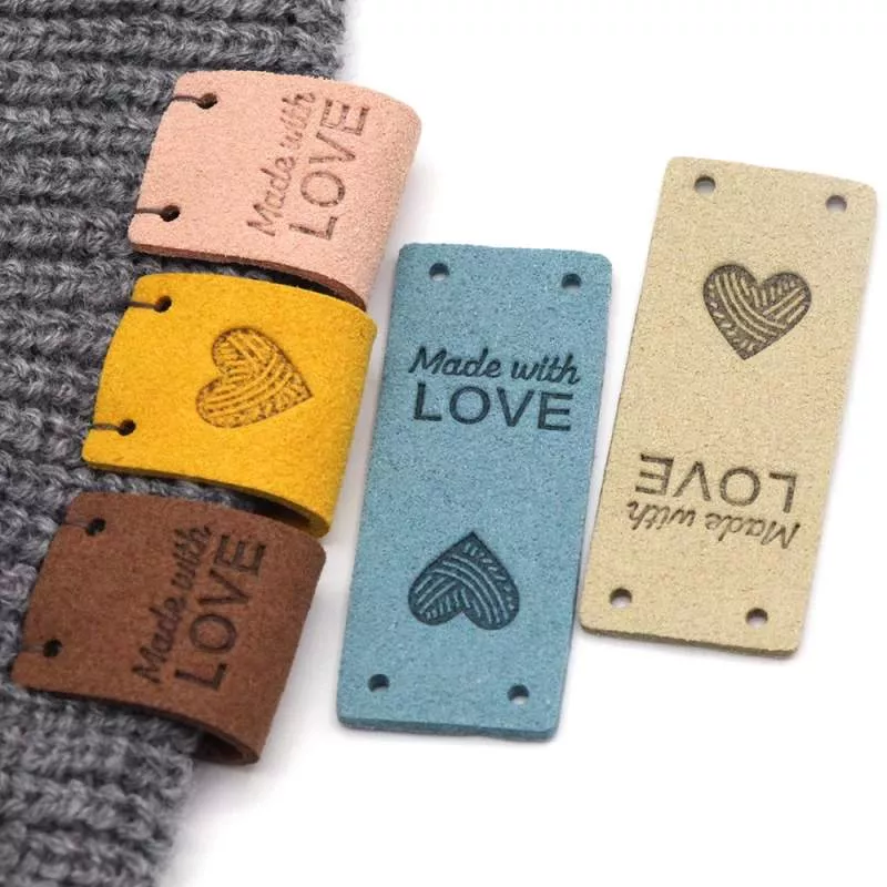 #Velourlabel Made with Love natur (5 Stück)