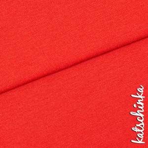 Bio Bündchenstoff rot als elastische Schlauchware von Fabrilogy