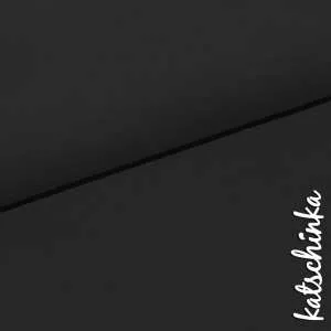 Bio Bündchenstoff schwarz als elastische Schlauchware von Fabrilogy